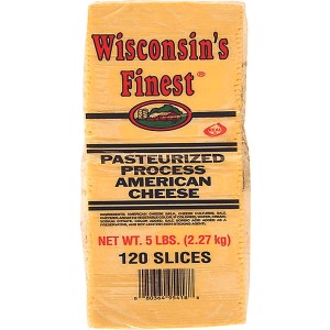 120-slice American Yellow Cheese Wisconsin's Finest - 4/5lbs