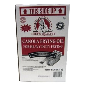 Canola Frying Oil Chef's Quality - 35lbs