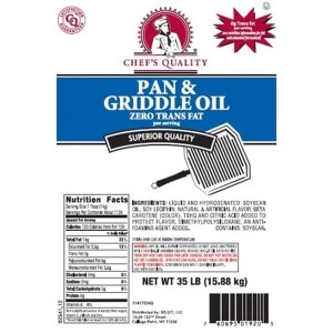 Pan & Griddle Oil Chef's Quality - 35lbs