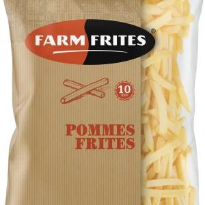 Straight Cut Frozen Fries 10mm Farm Frites - 6/2.268kg