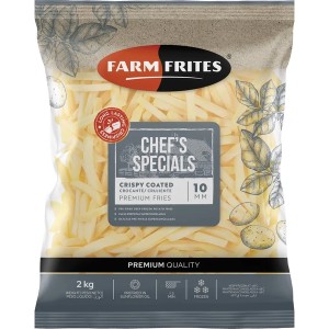 Crispy Coated Premium Straight Cut Fries 10mm Farm Frites - 6/2.268kg