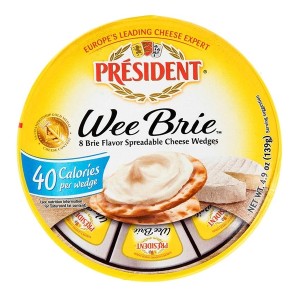 Wee Brie Spreadable Cheese Wedges PrÉsident - 12/4.9oz