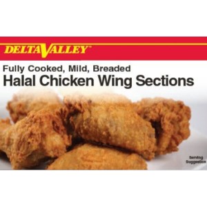 Mild Breaded Halal Chicken Wings Delta Valley - 10lbs