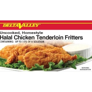 Halal Chicken Tenderloin Fritters Delta Valley - 10lbs