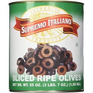 Sliced Black Olives Can Supremo Italiano 6 #10