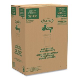 32tj32 White Foam Cup 32oz Dart - 500ct