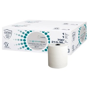 Hardwound Roll Towel White Dissolve Tech - 6ct