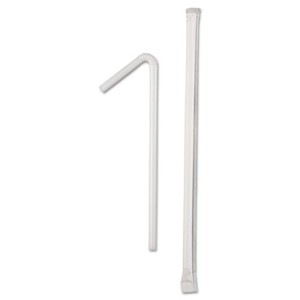 Wrapped Flex White Straws 7-5/8" E161001w Empress - 400ct