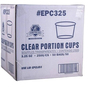 Clear Portion Cups 3.25oz Epc325 Empress - 2500ct