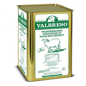 French Feta Tin Valbreso - 16kg